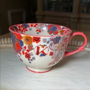 Anthropologie Tea Time Mug with the Letter “K”